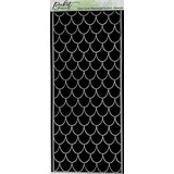 Picket Fence Studios Slim Line Mermaid Scales 4x10 Inch Stencil (SC-225) (OUTLET)