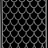 Picket Fence Studios Slim Line Mermaid Scales 4x10 Inch Stencil (SC-225) (OUTLET)