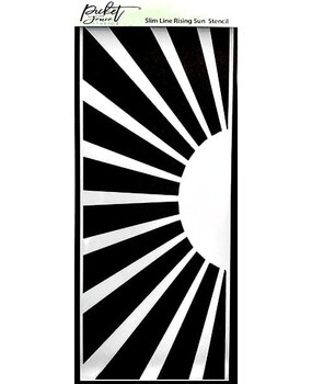 Picket Fence Studios Slim Line Rising Sun 4x10 Inch Stencil (SC-220) (OUTLET)