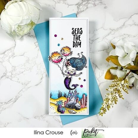 Picket Fence Studios Mermaid Dear 4x4 Inch Clear Stamps (D-104) (OUTLET)