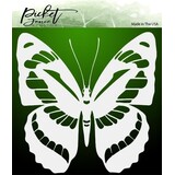Picket Fence Studios Flutter Butterfly 6x6 Inch Stencil (SC-184) (OUTLET)