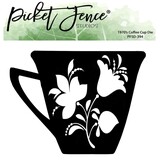 Picket Fence Studios 1970's Coffee Cup 4x6 Inch Metal Dies (PFSD-394) (OUTLET)