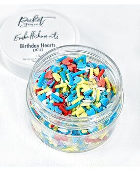 Picket Fence Studios Embellishments Birthday Hearts 1oz (EM-114) (OUTLET)