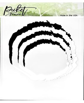 Picket Fence Studios Horizontal Messy Watercolor Blending 6x6 Inch Stencil (SC-291) (OUTLET)