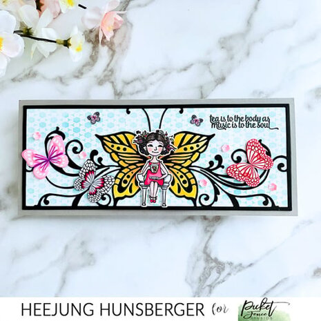 Picket Fence Studios Slim Line Hexagon Randomness 4x10 Inch Stencil (SC-300) (OUTLET)