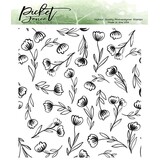 Picket Fence Studios Blossoms 4x4 Inch Clear Stamps (F-169) (OUTLET)