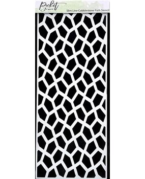 Picket Fence Studios Slim Line Cobblestone 4x10 Inch Stencil (SC-289) (OUTLET)