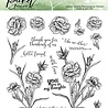 Picket Fence Studios Carnation Flower Garden 6x6 Inch Clear Stamps (F-162) (OUTLET)