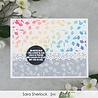 Picket Fence Studios Flowers and Polka Dot Fun 6x6 Inch Stencil (SC-281) (OUTLET)