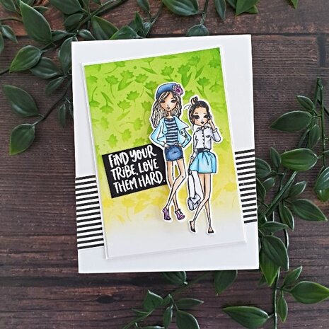 Picket Fence Studios Flowers and Polka Dot Fun 6x6 Inch Stencil (SC-281) (OUTLET)