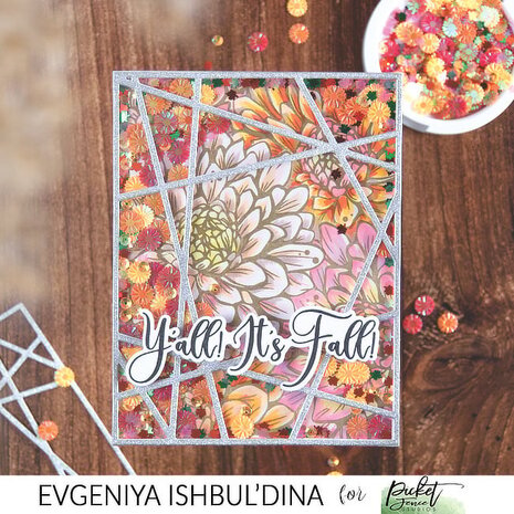 Picket Fence Studios Orange Bottlecap Flowers Sequin Mix (SQ-159) (OUTLET)