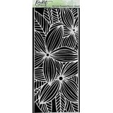 Picket Fence Studios Slim Line Plumeria Flowers 4x10 Inch Stencil (SC-276) (OUTLET)