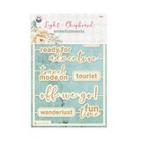 P13 Travel Journal Light Chipboard Embellishments ENG (8pcs) (P13-TRJ-55) (OUTLET)
