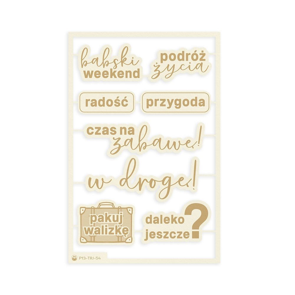 P13 Travel Journal Light Chipboard Embellishments POL (8pcs) (P13-TRJ-54) (OUTLET) P13 Travel Journal Light Chipboard Embellishments POL (8pcs) (P13-TRJ-54) (OUTLET)