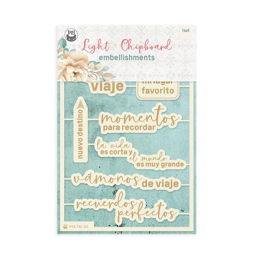 P13 Travel Journal Light Chipboard Embellishments ESP (8pcs) (P13-TRJ-52) (OUTLET) P13 Travel Journal Light Chipboard Embellishments ESP (8pcs) (P13-TRJ-52) (OUTLET)