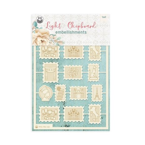 P13 Travel Journal Light Chipboard Embellishments 06 (17pcs) (P13-TRJ-49) (OUTLET)