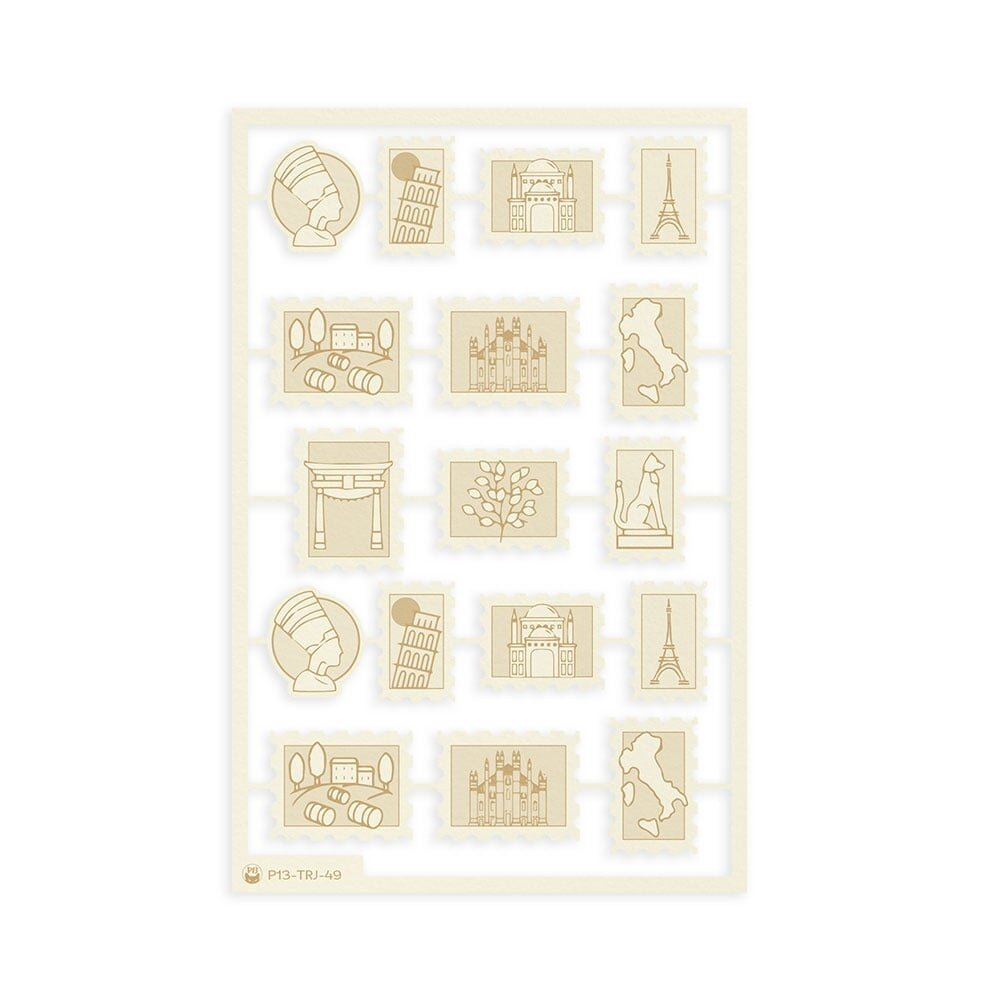 P13 Travel Journal Light Chipboard Embellishments 06 (17pcs) (P13-TRJ-49) (OUTLET)