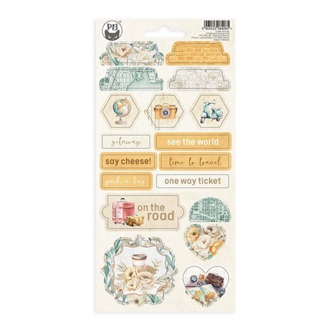 P13 Travel Journal Chipboard Stickers 03 (P13-TRJ-36) (OUTLET)