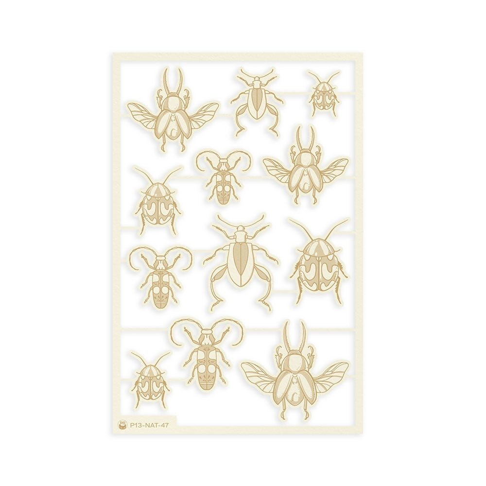 P13 Naturalist Light Chipboard Embellishments 04 (12pcs) (P13-NAT-47) (OUTLET)