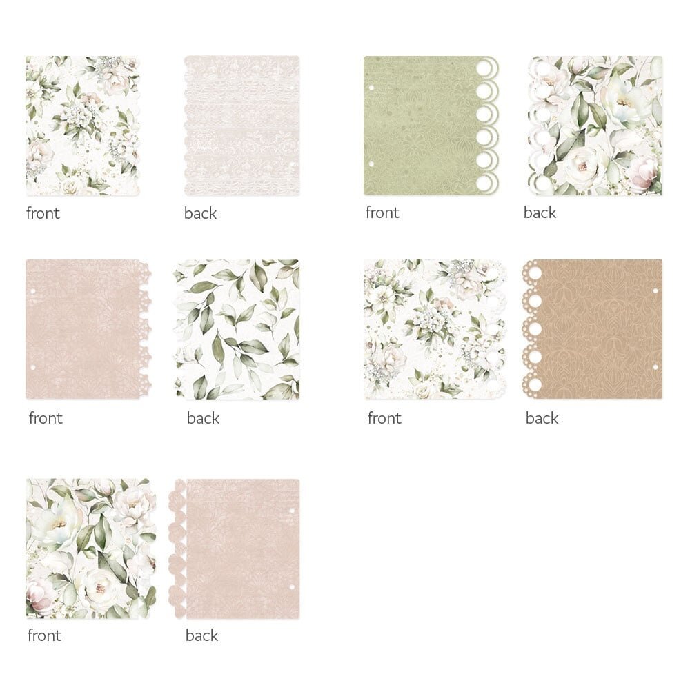 P13 Love and Lace Light Chipboard Embellishments 6x6 In Album Base w Papers (P13-LAL-56) (OUTLET)
