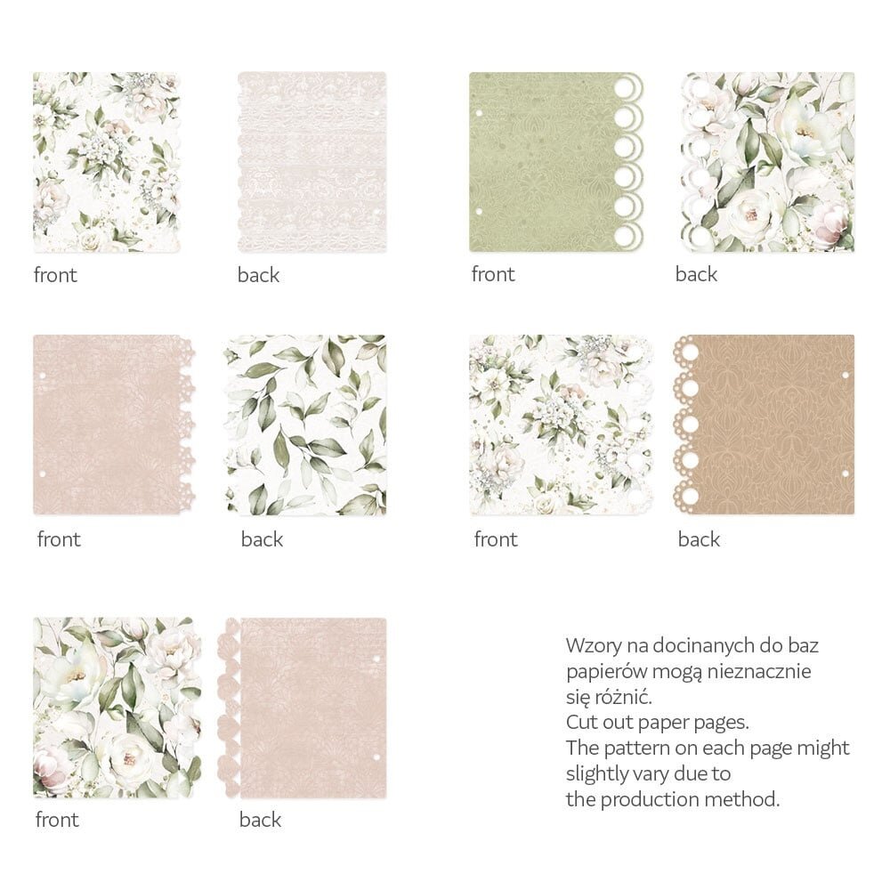P13 Love and Lace Light Chipboard Embellishments 6x6 In Album Base w Papers (P13-LAL-56) (OUTLET)