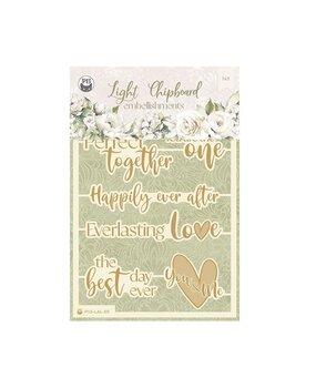 P13 Love and Lace Light Chipboard Embellishments 06 Deco Base Shaker ENG (P13-LAL-55) (OUTLET)