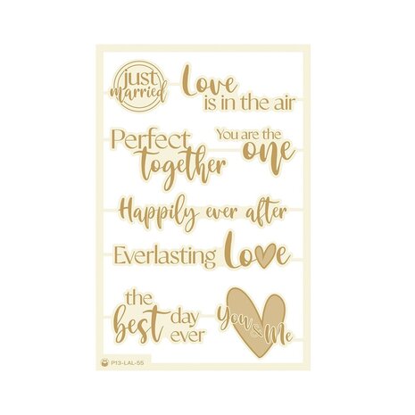 P13 Love and Lace Light Chipboard Embellishments 06 Deco Base Shaker ENG (P13-LAL-55) (OUTLET)