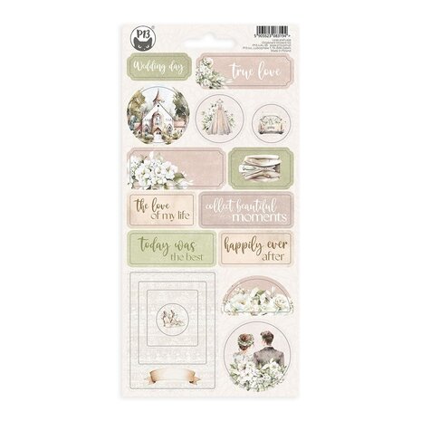 P13 Love and Lace Chipboard Stickers 02 (17pcs) (P13-LAL-35) (OUTLET)