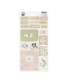 P13 Love and Lace Chipboard Stickers 01 (22pcs) (P13-LAL-34) (OUTLET)