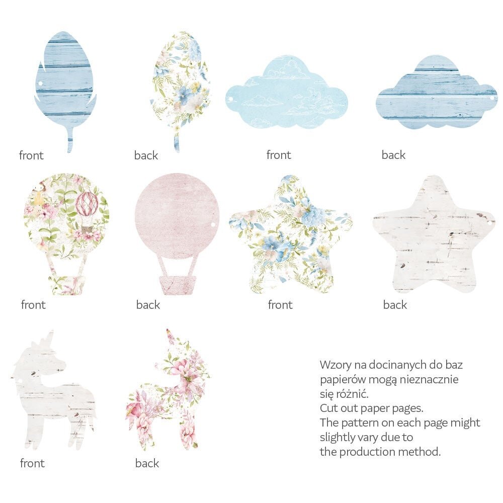 P13 Believe in Fairies Light Chipboard Embellishments 6" Album Base w Papers (P13-BIF-56) (OUTLET)