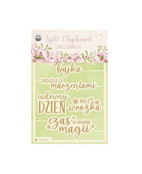 P13 Believe in Fairies Light Chipboard Embellishments POL (7pcs) (P13-BIF-54) (OUTLET)