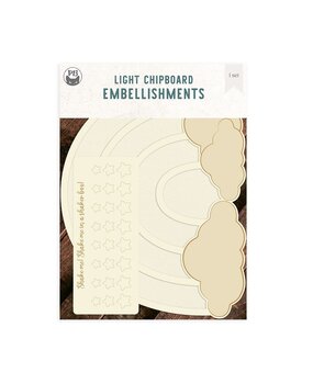 P13 Believe in Fairies Light Chipboard Embellishments Base Shaker Rainbow (P13-BIF-50) (OUTLET)