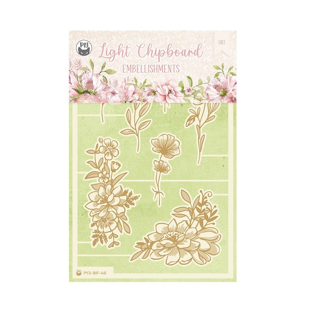 P13 Believe in Fairies Light Chipboard Embellishments 05 (7pcs) (P13-BIF-48) (OUTLET)