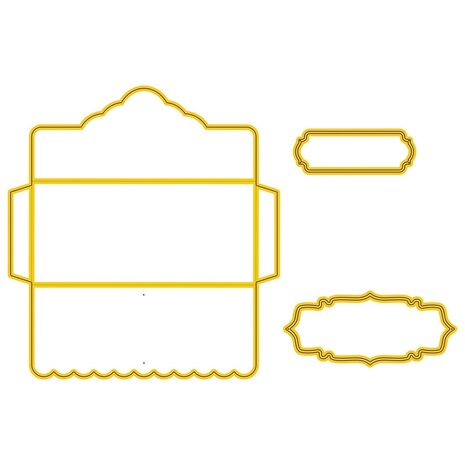 Nellie Snellen Golden Gifts Shape Die Gift Envelope (SD340) (OUTLET)