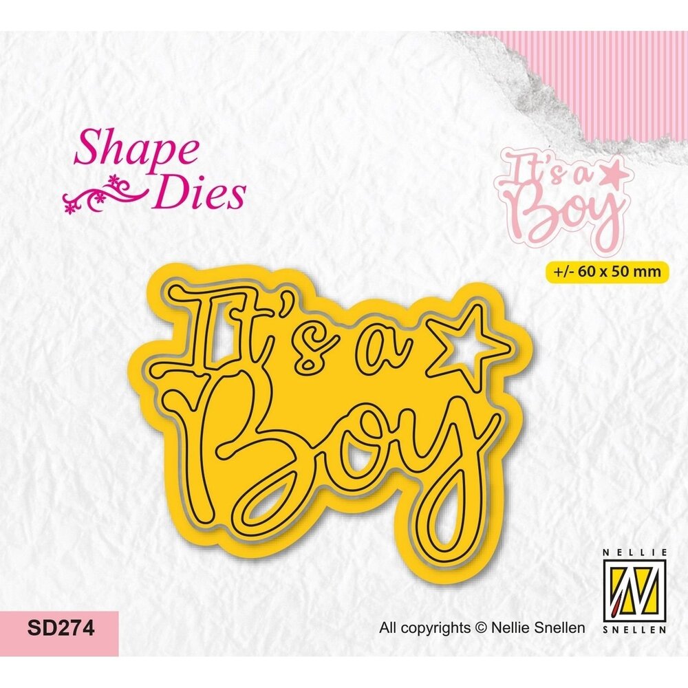 Nellie Snellen Shape Dies It's a Boy (SD274) (OUTLET)