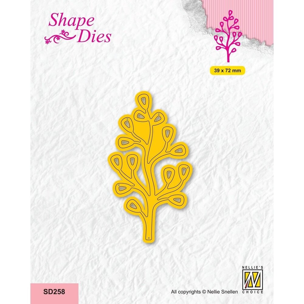 Nellie Snellen Shape Dies Branch with Leaves (SD258) (OUTLET)