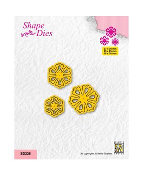 Nellie Snellen Shape Dies Set of 3 Flowers 5 (SD226) (OUTLET) Nellie Snellen Shape Dies Set of 3 Flowers 5 (SD226) (OUTLET)