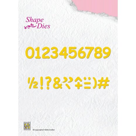 Nellie Snellen Shape Dies Numbers and Punctuation Marks (SD038) (OUTLET)