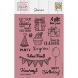 Nellie Snellen Golden Gifts Clear Stamp Celebrations (NSCS028) (OUTLET)
