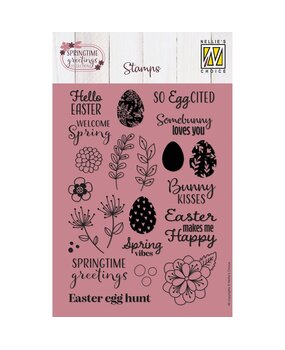 Nellie Snellen Clear Stamp A6 Springtime Greetings (NSCS024) (OUTLET)