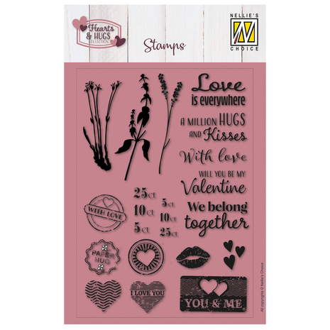 Nellie Snellen Clear Stamp A6 Love Is Everywhere (NSCS021) (OUTLET)