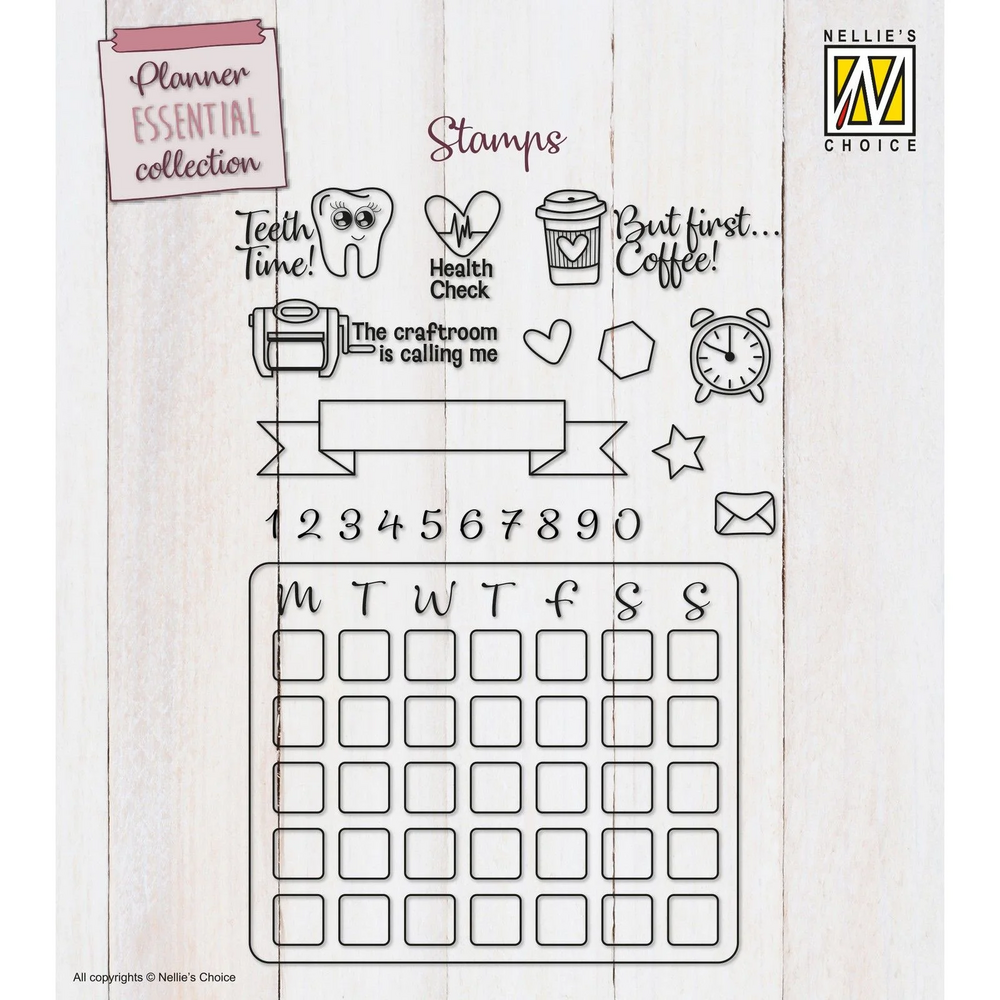 Nellie Snellen Clear Stamps Plan It (NSCS016) (OUTLET)