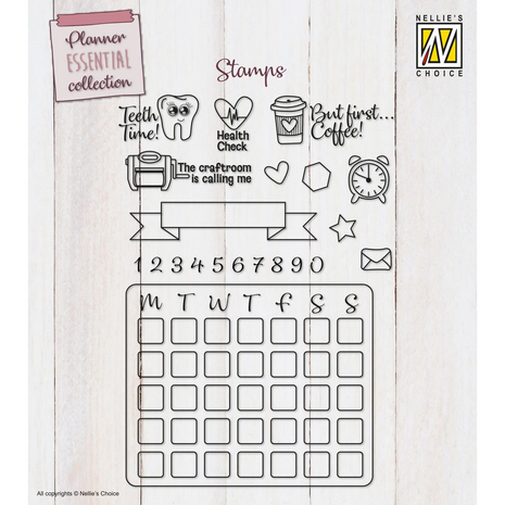 Nellie Snellen Clear Stamps Plan It (NSCS016) (OUTLET)