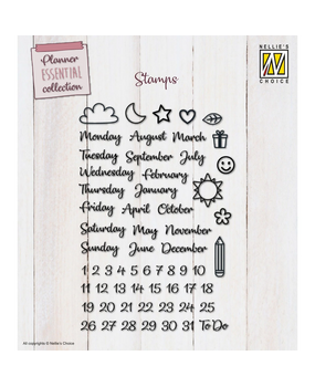Nellie Snellen Clear Stamp Planner Essentials EN (NSCS008) (OUTLET)