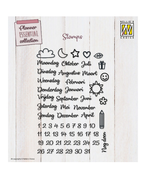 Nellie Snellen Clear Stamp Planner Essentials NL (NSCS007) (OUTLET)