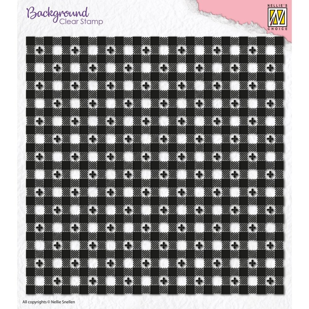Nellie Snellen Background Clear Stamp Clover Squares (NSCS001) (OUTLET)