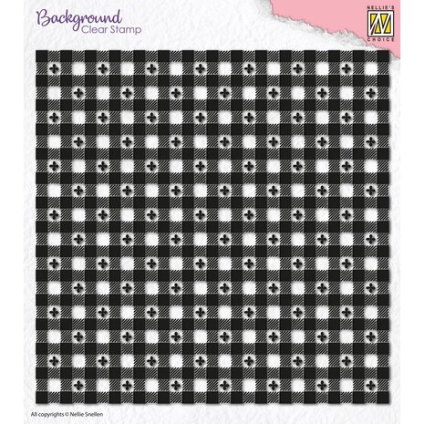 Nellie Snellen Background Clear Stamp Clover Squares (NSCS001) (OUTLET)