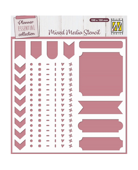Nellie Snellen Mixed Media Stencil Planner Essential Journal (MMS4K-068) (OUTLET)