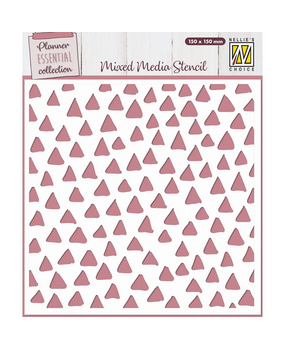 Nellie Snellen Mixed Media Stencil Planner Essential Triangles (MMS4K-065) (OUTLET)