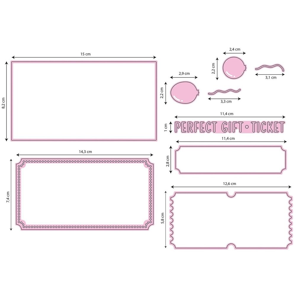 Nellie Snellen Golden Gifts Multi Frame Die Golden ticket (MFD178) (OUTLET)